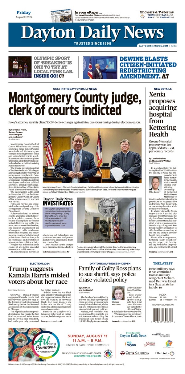 DAYTON DAILY NEWS DELIVERY ISSUES TODAY ARCHIVES visual data 5