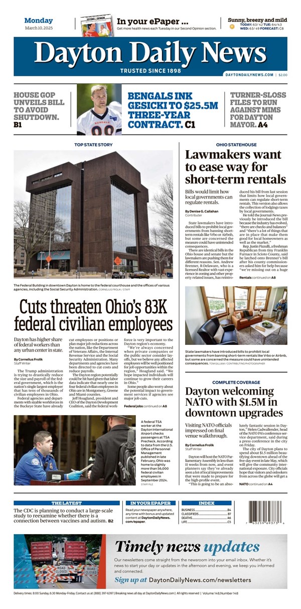 DAYTON DAILY NEWS DELIVERY ISSUES TODAY ARCHIVES visual data 3