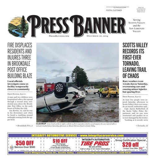 Press Banner, Scotts Valley's Weekly Newspaper PDF Edition, Scotts Valley CA